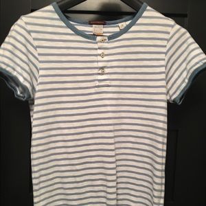 Men’s Button Up Crew Neck T-Shirt